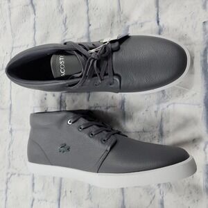Lacoste Asparta MENS SIZE 13 Gray Casual Leather Shoes Sneakers Preppy